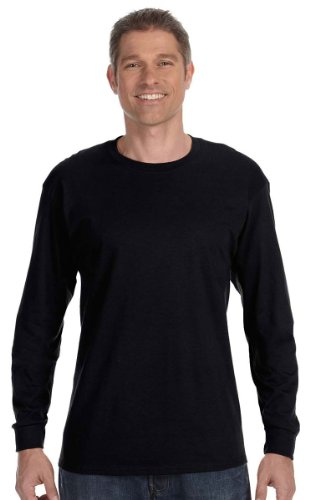 Gildan Mens 5.3 oz. Heavy Cotton Long-Sleeve T-Shirt G540 -Black